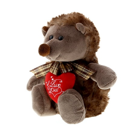 DolliBu I Love You Heart Hedgehog with Ribbon Plush - 9 inches