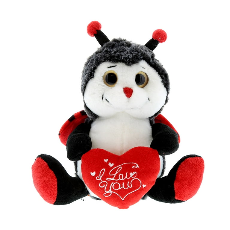 DolliBu I Love You Heart Sitting Ladybug Plush 6.5 inches Walmart