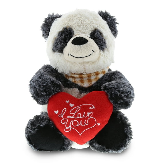 DolliBu I Love You Heart Sitting Panda Bear Plush - 6.5 inches