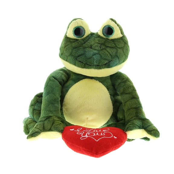 DolliBu I Love You Heart Squat Frog Plush - 6 inches