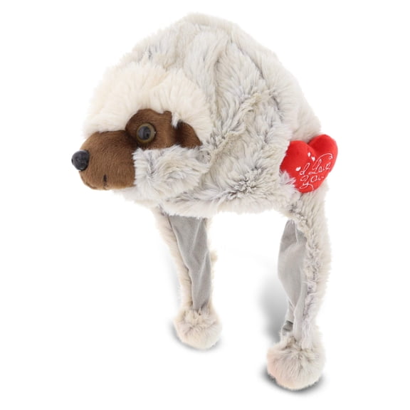 DolliBu I Love You Heart Super Soft Plush Sloth Hat - 16 inches