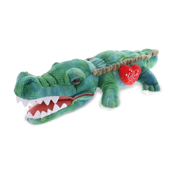 DolliBu I Love You Heart Wild Green Alligator Plush - 18 inches