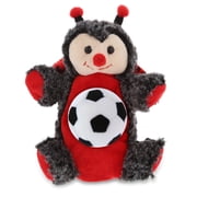 DolliBu Ladybug Hand Puppet Stuffed Animal with Soccer Ball Plush - Soft and Huggable Ladybug Playtime Plush Toy, Cute Wild Life Gift, Super Soft Stuffed Doll Animal Toy for Kids, Adults - 8 Inches