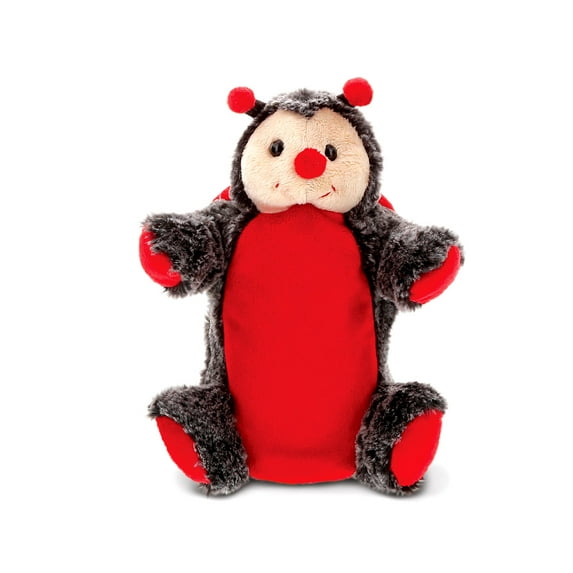 DolliBu Ladybug Plush Hand Puppet For Kids - Soft Furry Stuffed Animal Hand Puppet Toy for Puppet Show Games Puppet Theaters for Kids, Adult Cute Puppets Educational Toy to Teach Children & Toddlers