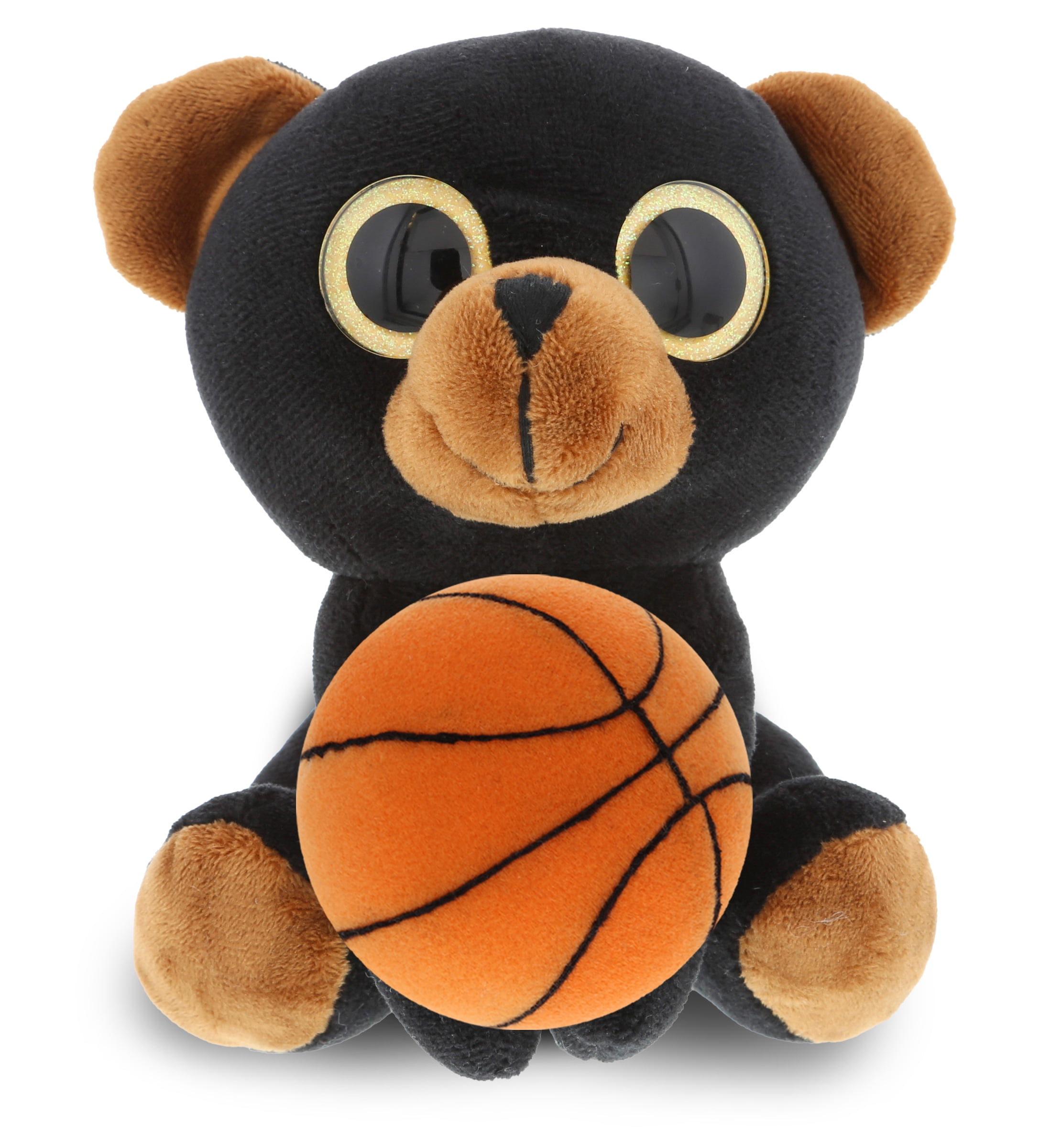 DolliBu Large Black Bear Stuffed Animal with Basketball Plush Soft
