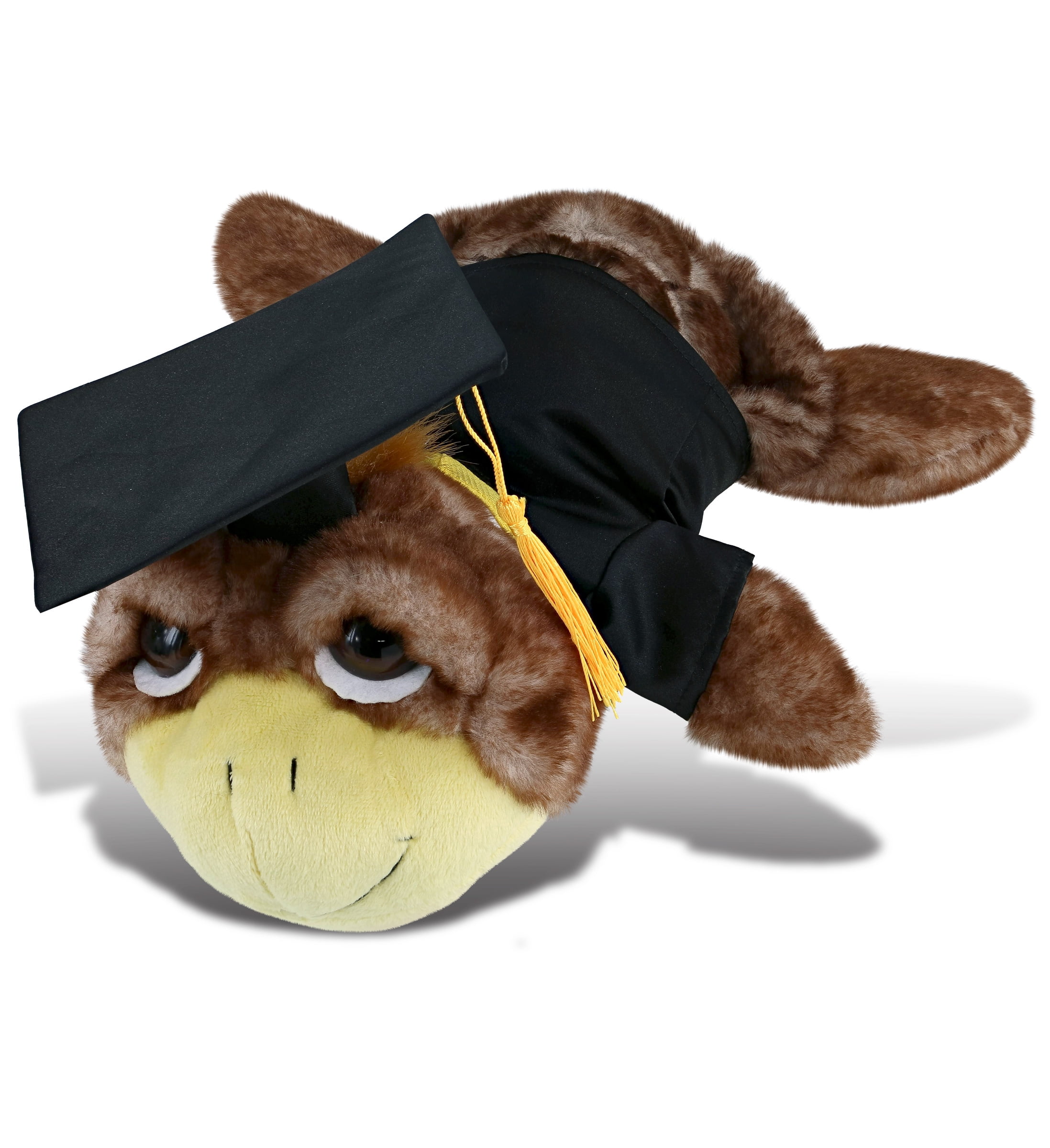 DolliBu Large Brown Sea Turtle Graduation Plush Toy - Super Soft Sea ...