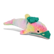 DolliBu Large Rainbow Dolphin Doctor Plush Toy - Super Soft Dolphin Doctor Stuffed Animal Dress Up with Cute Scrub Uniform and Cap Outfit - Fluffy Doctor Toy Plush Gift - 18 Inches