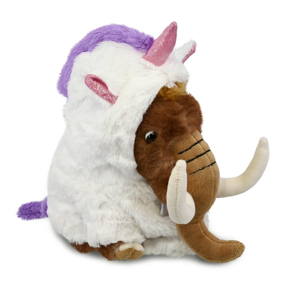 DolliBu Large Wild Mammoth Unicorn Plush Stuffed Animal Toy - Super Soft Mammothcorn Dress Up with Removable Plush Unicorn Outfit, Cute Fantasy Pet Life Gift - 9 Inches