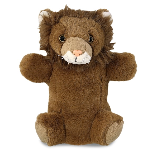 DolliBu Lion Plush Hand Puppet - Super Soft Stuffed Animal Lion Puppet Toy for Kids, Educational Cute Plush Puppets for Teaching, Games, and Shows