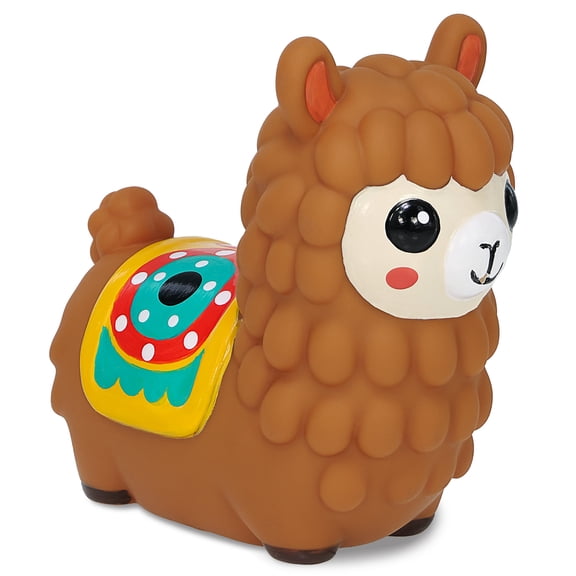 DolliBu Llama Bath Buddy Water Squirter Toy - Floating Farm Animal for Bathtub, Pool, or Beach, Fun Llama Rubber Bath Toy for Babies and Toddlers - 3.75 Inches