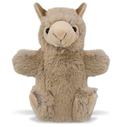 DolliBu Llama Plush Hand Puppet - Super Soft Stuffed Animal Llama Puppet Toy for Kids, Educational Cute Plush Puppets for Teaching, Games, and Shows