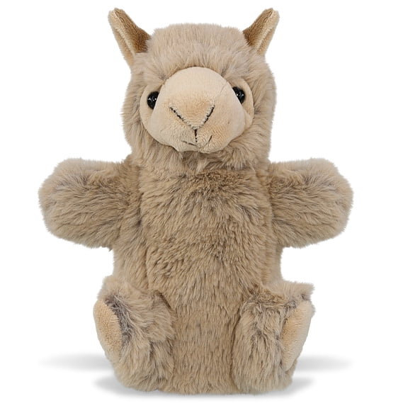 DolliBu Llama Plush Hand Puppet - Super Soft Stuffed Animal Llama Puppet Toy for Kids, Educational Cute Plush Puppets for Teaching, Games, and Shows