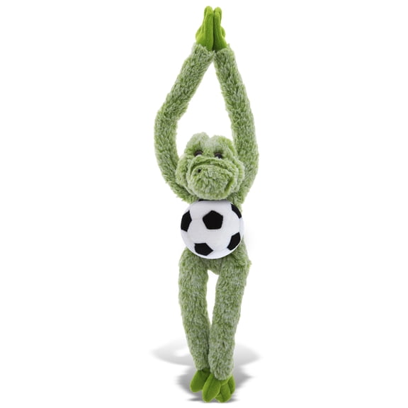 DolliBu Long Arms Alligator Stuffed Animal with Soccer Ball Plush - Soft Plush Huggable Alligator, Adorable Playtime Plush Toy, Cute Wildlife Gift, Super Soft Plush Toy for Kids and Adults - 21 Inches