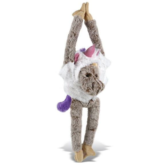 DolliBu Long Arms Moose Unicorn Plush Stuffed Animal Toy - Super Soft Moosecorn Dress Up with Removable Plush Unicorn Outfit, Cute Fantasy Wildlife Gift - 21 Inches