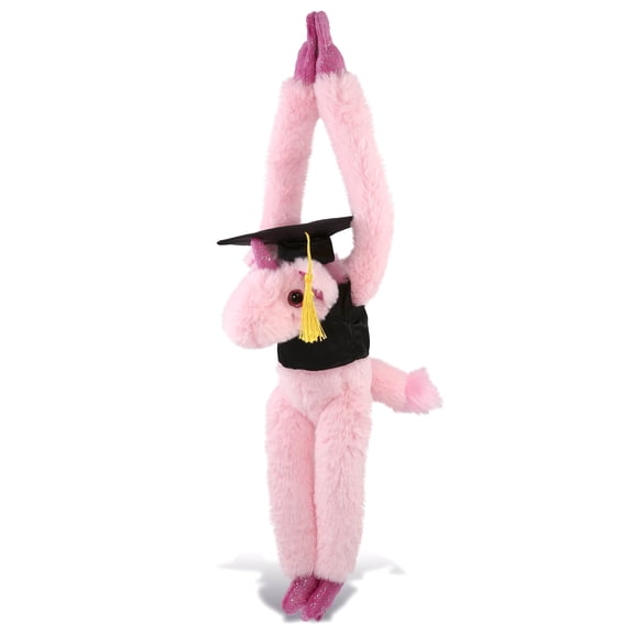 DolliBu Long Arms Unicorn Graduation Plush Toy - Super Soft Graduation Stuffed Animal Dress Up with Gown and Cap with Tassel Outfit - Congratulatory Graduation Gift - 21 Inches