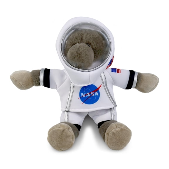 DolliBu Long Leg Elephant Astronaut Plush Toy - Super Soft Safari Life Astronaut Stuffed Animal with Space Helmet and NASA Astronaut Suit, Spaceman Doll Decor for Girls and Boys - 10.5 Inch