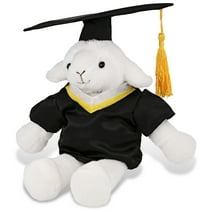 DolliBu Long Leg Lamb Graduation Plush Toy - Soft Lamb Plush Graduation Stuffed Animal Dress Up with Gown & Cap with Tassel Outfit - Congratulatory Graduation Gift - 10.5 Inch