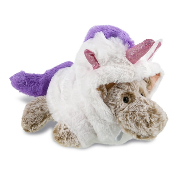 DolliBu Lying Moose Unicorn Plush Stuffed Animal Toy - Super Soft Moosecorn Dress Up with Removable Plush Unicorn Outfit, Cute Fantasy Wildlife Gift - 9.5 Inches