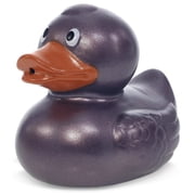 DolliBu Metallic Purple Duck Bath Buddy Squirter - Floating Purple Duck Rubber Bath Toy, Fun Water Squirting Bath Time Play For Toddlers, Animal Toy For Bathtub, Beach, and Pool for Girls and Boys