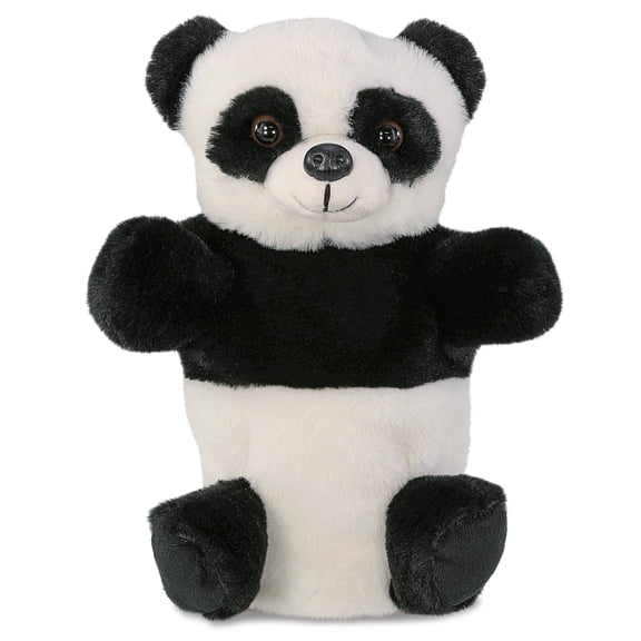 DolliBu Panda Plush Hand Puppet - Super Soft Stuffed Animal Panda Puppet Toy for Kids, Educational Cute Plush Puppets for Teaching, Games, and Shows