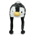 thumbnail image 1 of DolliBu Penguin Plush Hat - Penguin Stuffed Animal Winter Hat with Ear Flaps, Novelty Animal Hats with Cozy Fleece and Warm Fluffy Beanie for Halloween or Cosplay - One Size, 1 of 8