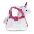 thumbnail image 1 of DolliBu Pink Unicorn Plush Reversible Sequin Pet Carrier Handbag, White Sparkle Soft Stuffed Animal Carrier Toy Purse for Little Girls, Cute Toddler Girl's Pretend Play Unicorn Pet Doll Purse 9 Inch, 1 of 7