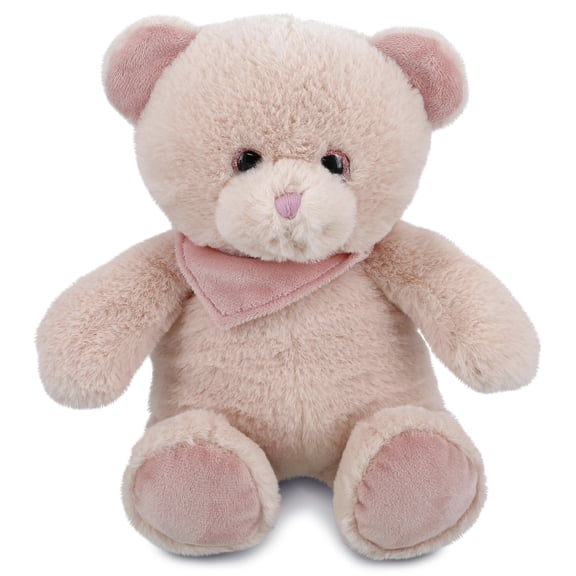 DolliBu Plush Bear Stuffed Animal - Soft  Huggable Baby Pink Bear, Adorable Playtime Bear Plush Toy, Cute Wild Life Cuddle Gifts, Super Soft Plush Doll Animal Toy for Kids and Adults - 8 Inches