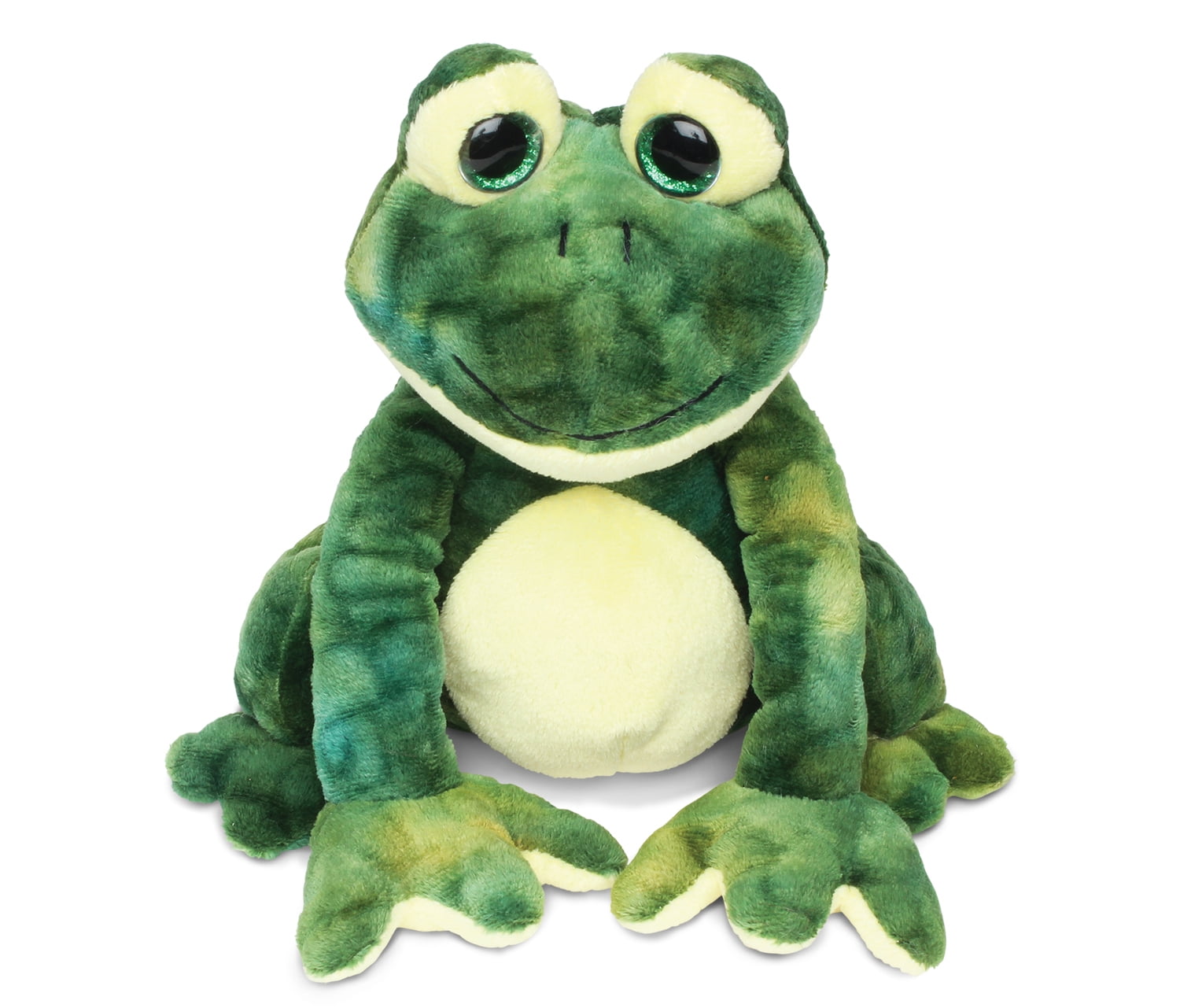DolliBu Plush Frog Stuffed Animal - Soft Huggable Squat Green
