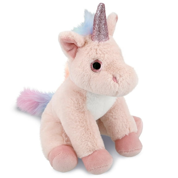 DolliBu Plush Pink Unicorn Stuffed Animal - Soft Huggable Unicorn, Adorable Playtime Unicorn Plush Toy, Cute Fantasy Cuddle Gifts, Super Soft Plush Doll Animal Toy for Kids and Adults - 9 Inches