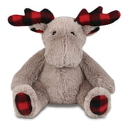 DolliBu Plush Plaid Beige Moose Stuffed Animal   Soft Huggable Moose, Adorable Playtime Moose Plush Toy, Cute Wild Life Cuddle Gifts, Super Soft Plush Doll Animal Toy for Kids and Adults   10 Inch