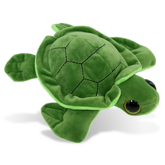 DolliBu Plush Sea Turtle Stuffed Animal - Soft Huggable Big Eyes Green Marine Turtle, Adorable Playtime Plush Toy, Cute Sea Life Cuddle Gifts, Soft Plush Doll Animal Toy for Kids & Adults - 6 Inch