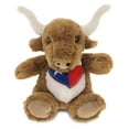 thumbnail image 1 of DolliBu Texas Longhorn Stuffed Animal - Cute Playtime Farm Animal Plush Toy with Texas Flag Bandana, Soft and Huggable Texas Longhorn Cowboy Toy for Kids and Adults - 8 Inches, 1 of 7