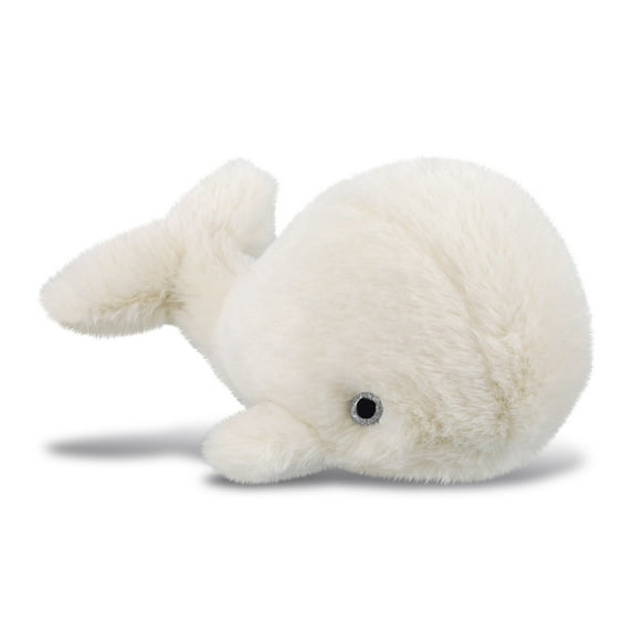 DolliBu Plush Whale Stuffed Animal - Soft Huggable White Whale, Adorable Playtime Whale Plush Toy, Cute Ocean Life Cuddle Gifts, Super Soft Plush Doll Animal Toy for Kids and Adults - 7 Inches