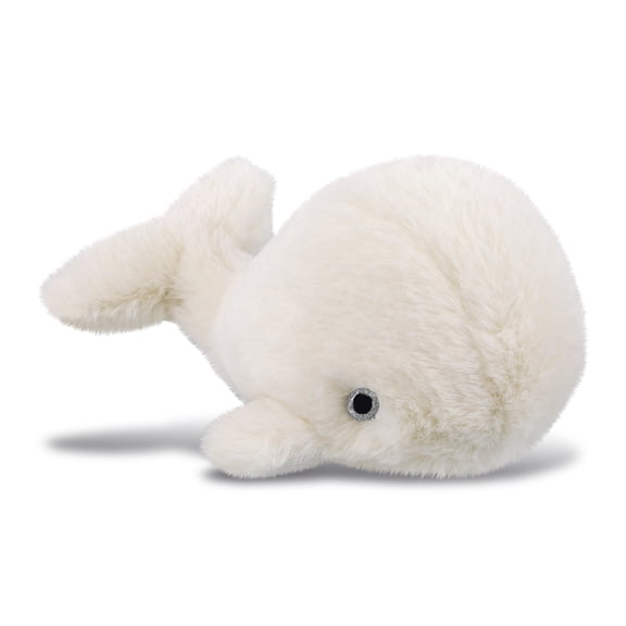 DolliBu Plush Whale Stuffed Animal - Soft Huggable White Whale, Adorable Playtime Whale Plush Toy, Cute Ocean Life Cuddle Gifts, Super Soft Plush Doll Animal Toy for Kids and Adults - 7 Inches