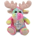 thumbnail image 1 of DolliBu Rainbow Moose Stuffed Animal with Silver Cross Plush - Religious Baptism Gifts for Boys and Girls, Dedication Christening Gifts Plush Prayer Toy Healing Stuffed Animal - 9 Inch, 1 of 6
