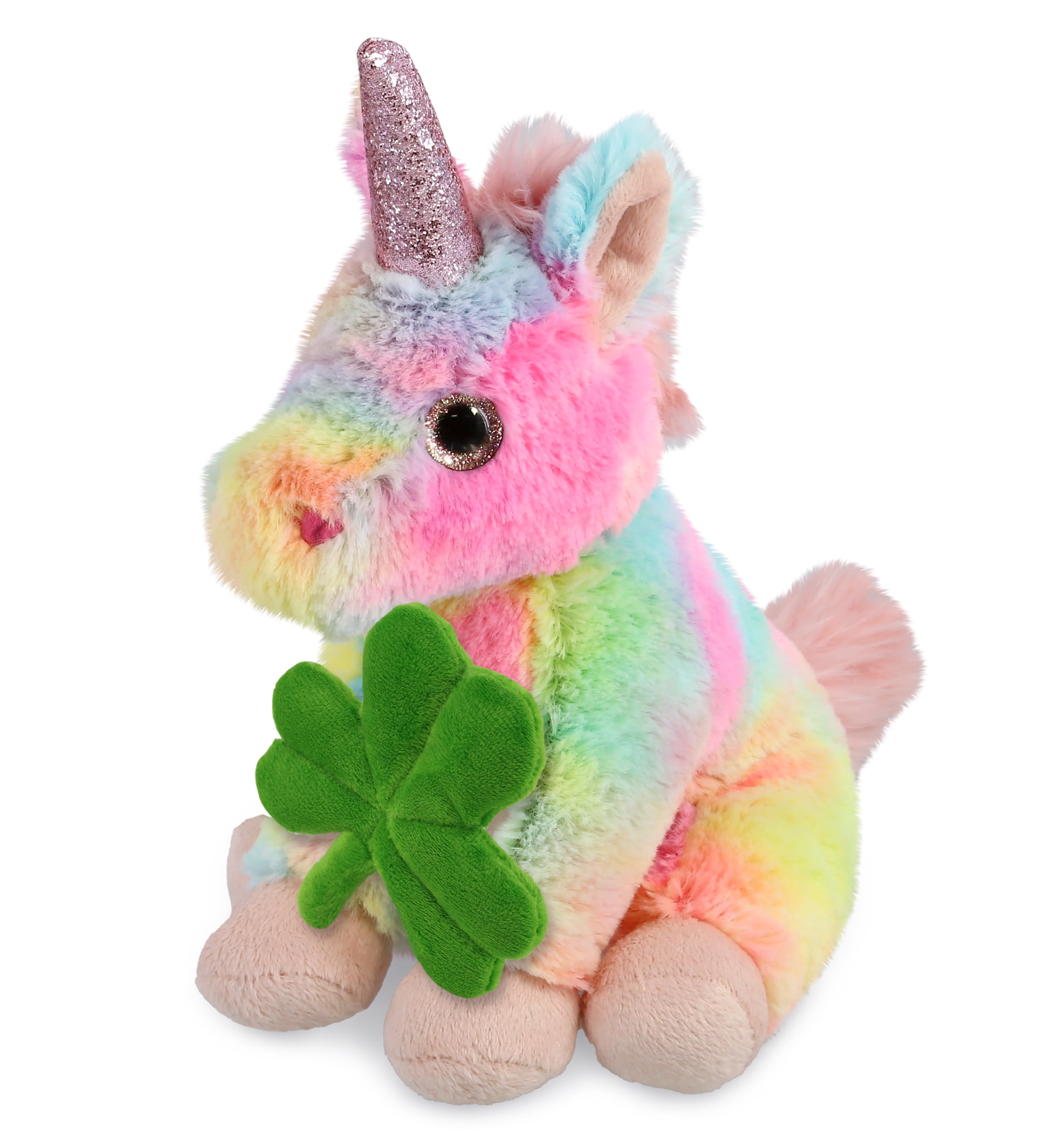 dollibu-rainbow-unicorn-stuffed-animal-with-green-plush-shamrock-cute