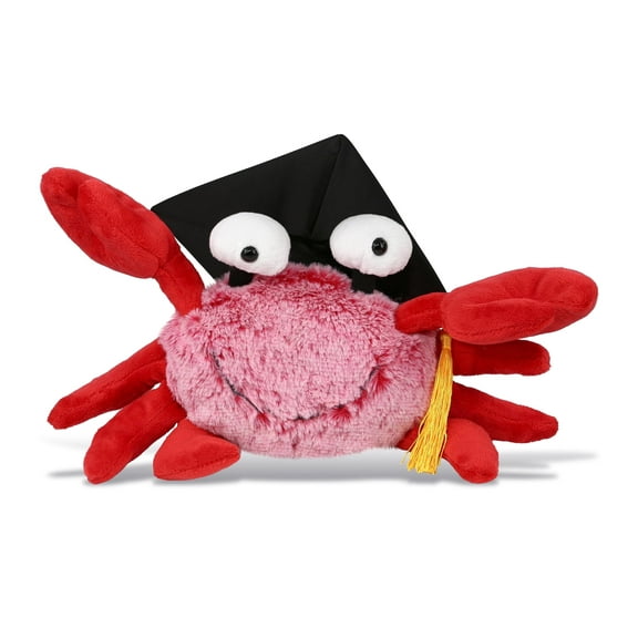 DolliBu Red Crab Graduation Plush Toy - Super Soft Plush Graduation Stuffed Animal Dress Up with Graduation Cap with Tassel Outfit - Congratulatory Graduation Gift - 12 Inches