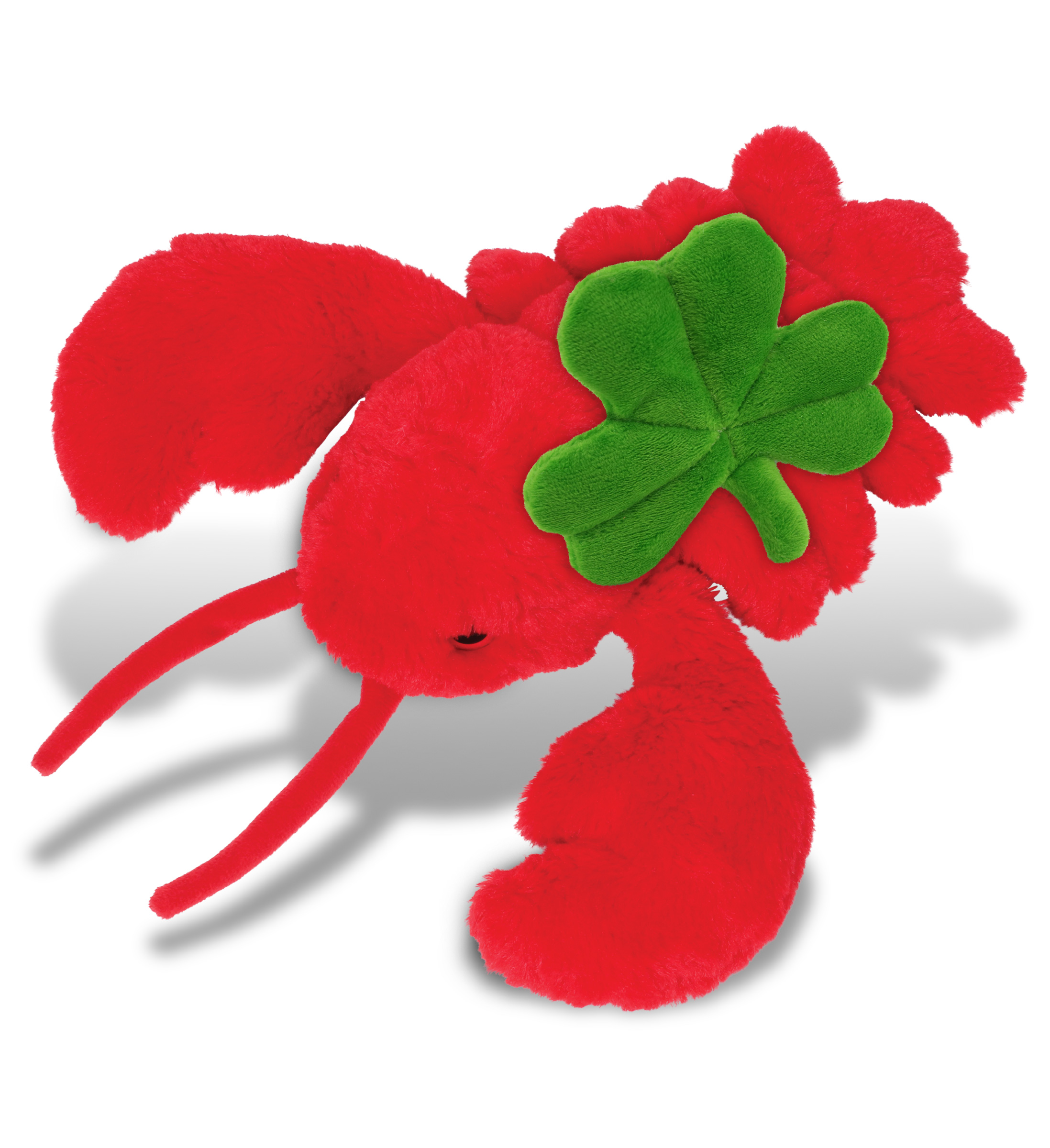 DolliBu Red Lobster Stuffed Animal with Green Plush Shamrock Cute