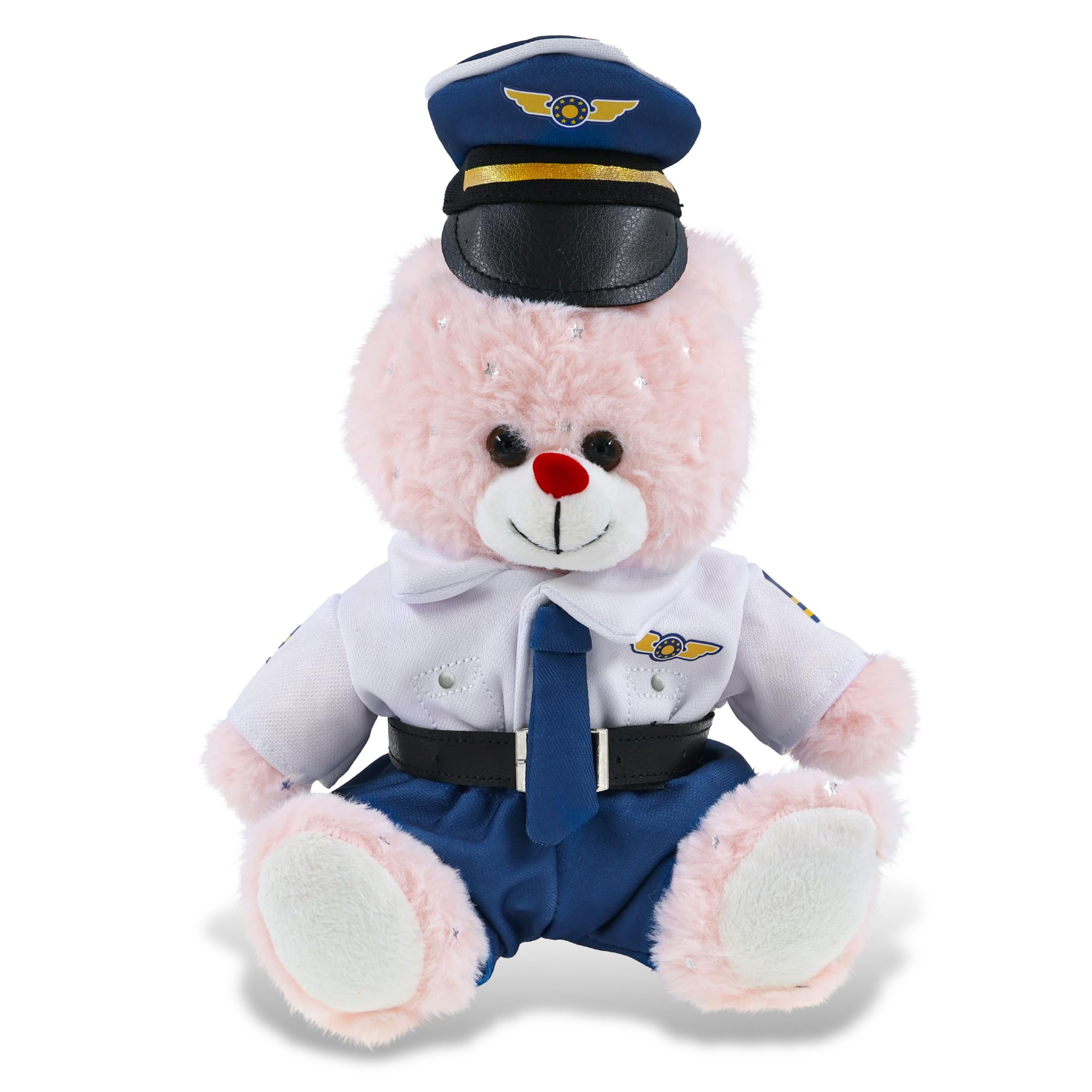 Flying Stuffed Rabbit DolliBu Rose Gold Bunny Stuffed Animal with Pilot Costume - Cute Farm ...