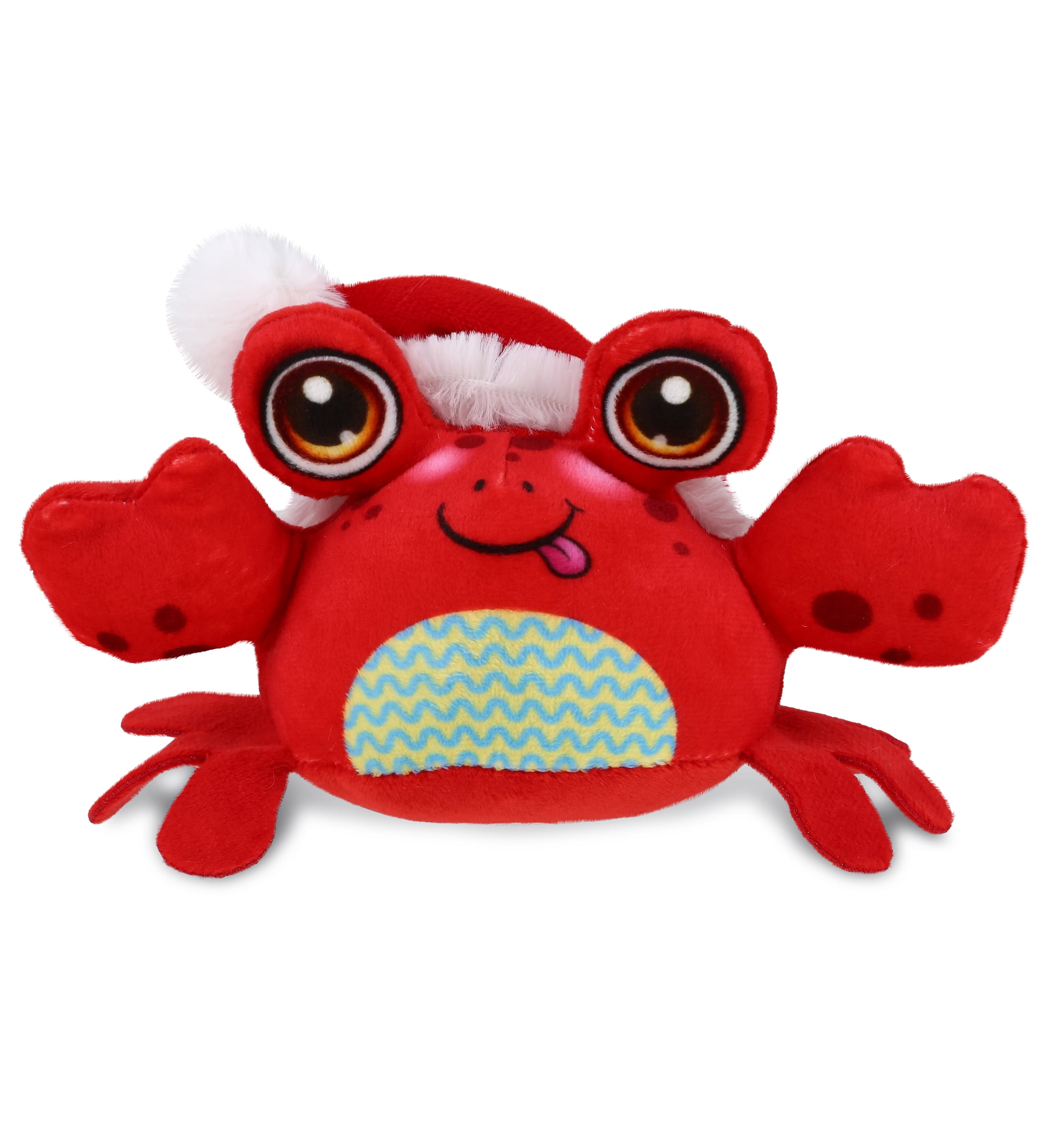 DolliBu Santa Hippo Plush Toy - 15 Inch Christmas Stuffed Animal With Personalized Name Option