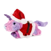 DolliBu Santa Monday Pink Unicorn Stuffed Animal Plush Toy - Super Soft Dress Up with Red Santa Claus Outfit, Cute Unicorn Holiday Christmas Gift - 10.5 Inches