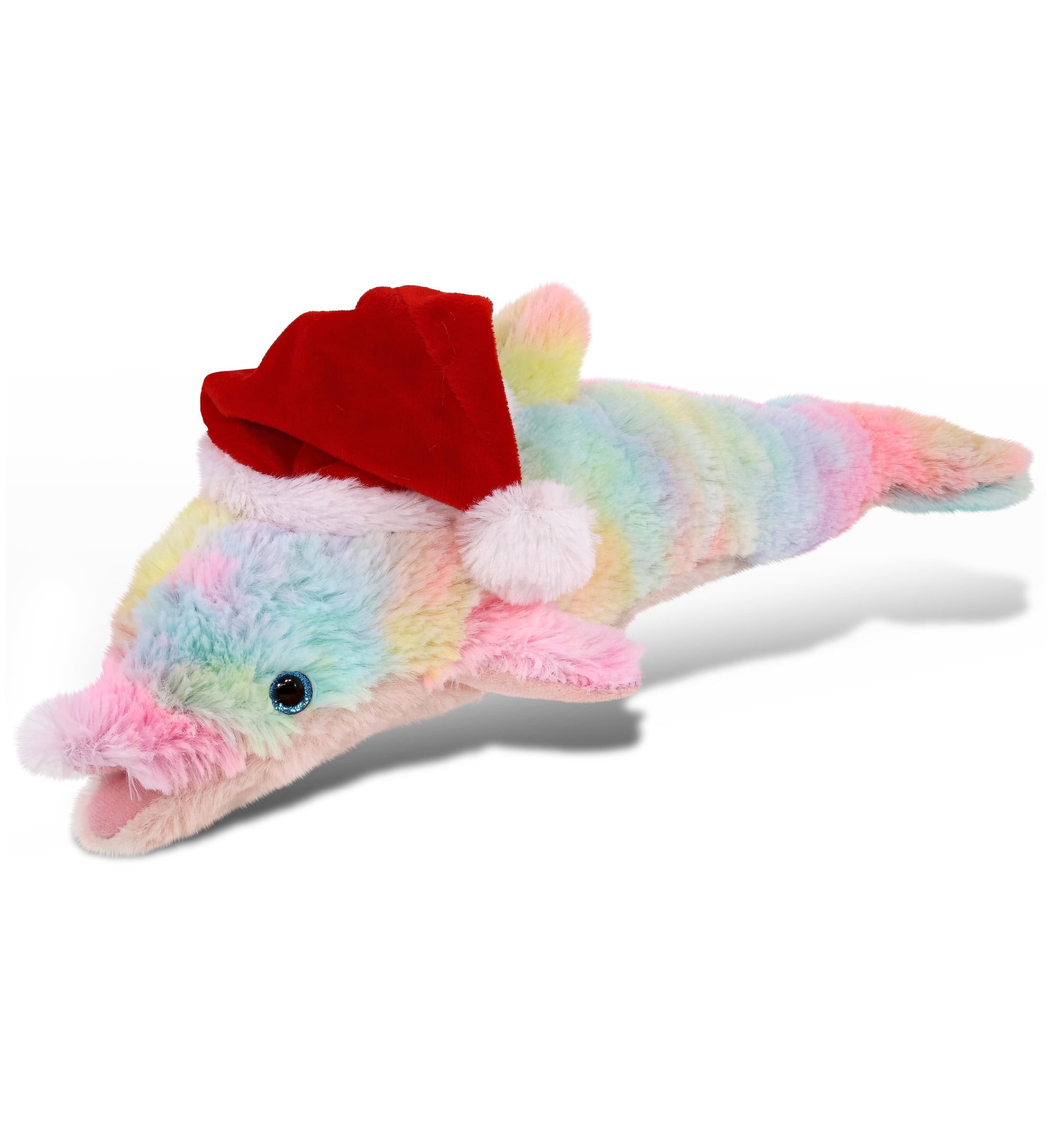 DolliBu Santa Rainbow Dolphin Stuffed Animal Plush Toy - Super Soft ...