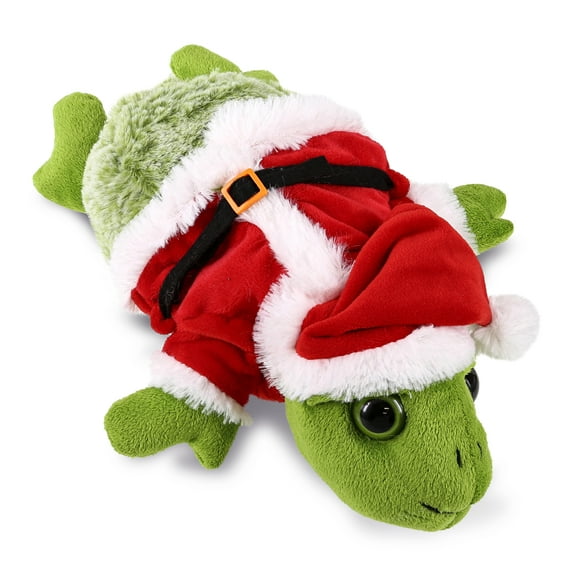 DolliBu Santa Sea Turtle Stuffed Animal Plush Toy - Super Soft Ocean Life Animal Dress Up with Red Santa Claus Outfit, Cute Ocean Life Gift, Perfect Holiday Gift - 11 Inch