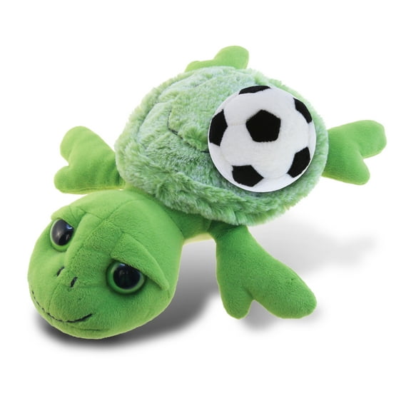 DolliBu Sea Turtle Small Stuffed Animal with Soccer Ball Plush - Soft Huggable Turtle Adorable Playtime Turtle Plush Toy, Cute Ocean Life Gift Super Soft Plush Doll Toy for Kids and Adults - 11 Inches