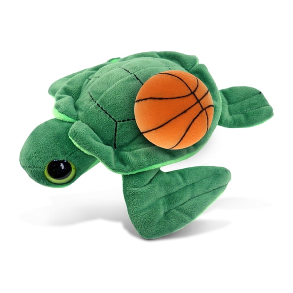 DolliBu Sea Turtle Stuffed Animal with Basketball Plush - Soft Huggable Sea Turtle, Adorable Playtime Plush Toy, Cute Wildlife Gift, Plush Doll Animal Toy for Kids and Adults - 6 Inches