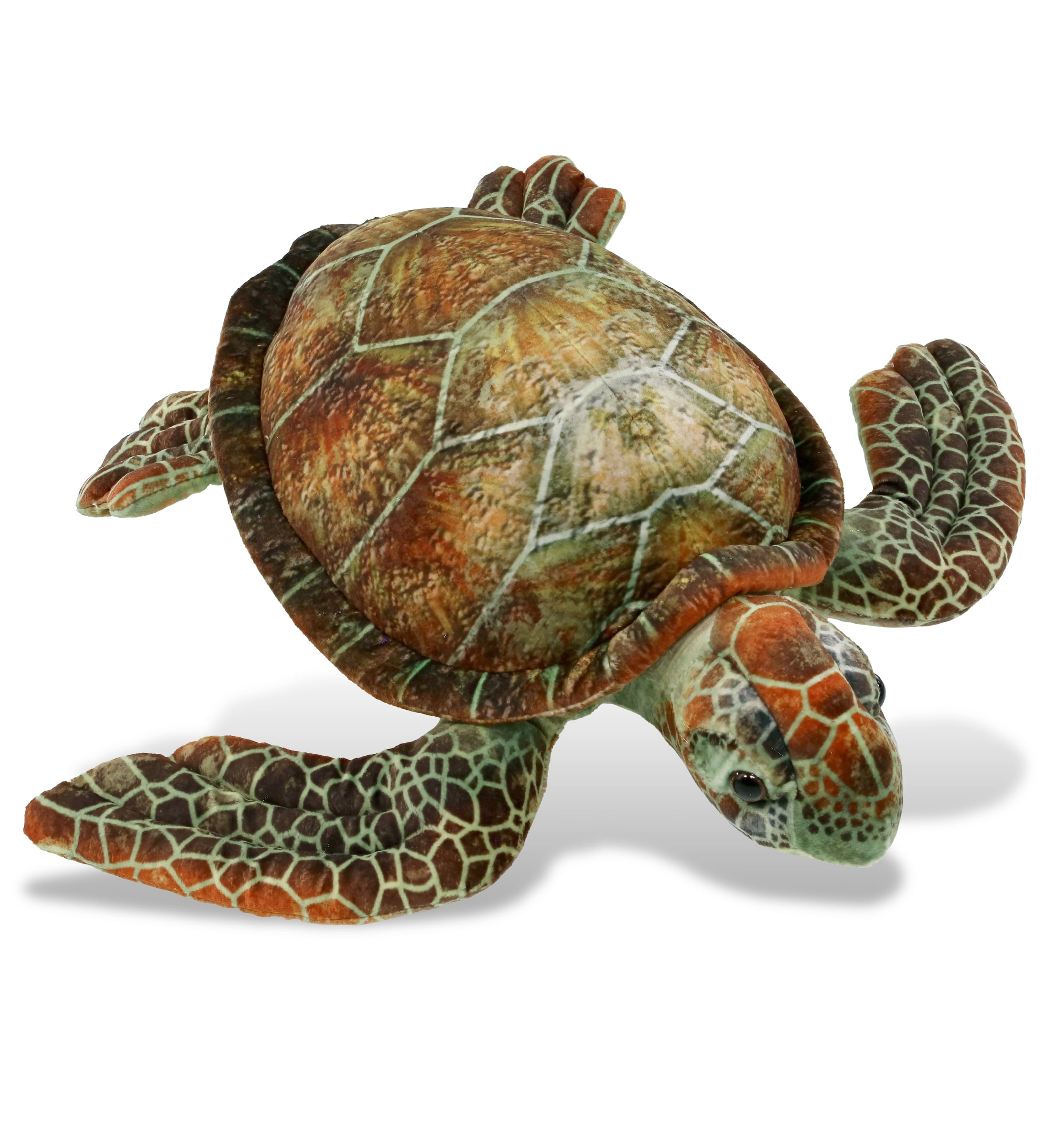 DolliBu Sea Turtle Stuffed Animal - Huggable Turtle Plush, Adorable Playtime Sea Turtle Plush Toy, Cute Sea Life Animal Cuddle Gifts, Super Soft Plush Doll Animal Toy for Kids and Adults - 14 Inches