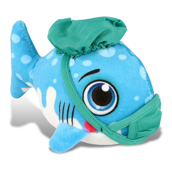 DolliBu Shark Doctor Plush Buddies Toy - Super Soft Shark Doctor Stuffed Animal Dress Up with Cute Scrub Cap and Face Mask Outfit - Fluffy Doctor Toy Plush Gift - 6 Inches