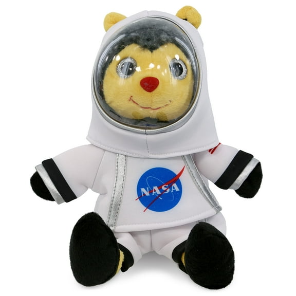 DolliBu Sitting Bee Astronaut Plush Toy - Super Soft Wild Life Astronaut Stuffed Animal Plush with Space Helmet and NASA Astronaut Suit, Cute Spaceman Doll Decor for Girls and Boys - 7 Inch