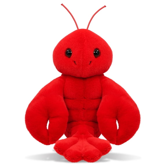 DolliBu Sitting Lobster Stuffed Animal - Soft Ocean Animal Stuffed Red Lobster Plush Toy for Kids and Adults, Realistic Sea Creature Gift for Boys and Girls - 8 Inches