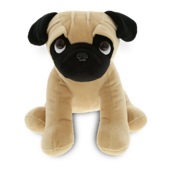 DolliBu Sitting Pug Stuffed Animal Dog Plush Toy, Kids & Adults Huggable Puppy Cuddle Gifts, Cute Stuffed Animals for Toddler & Baby First Teddy Bear, Super Soft Pet Toys for Girls & Boys 8 Inch